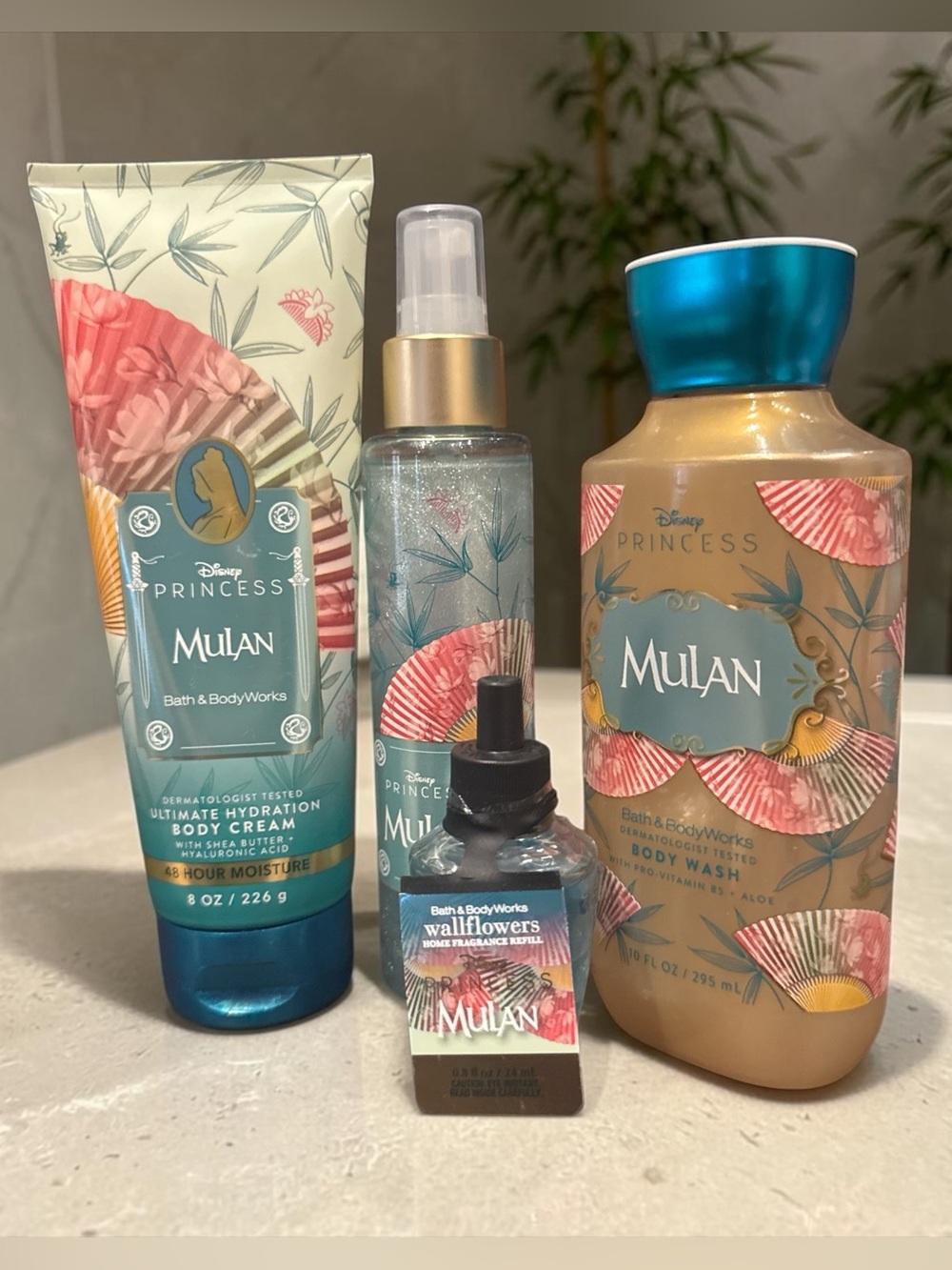 NWT Bath & Body Works Mulan Bath & Body 4 PC Set